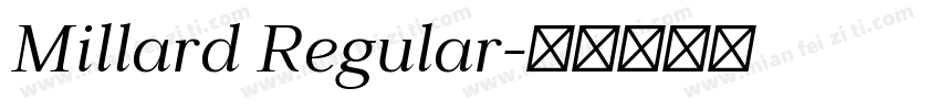 Millard Regular字体转换